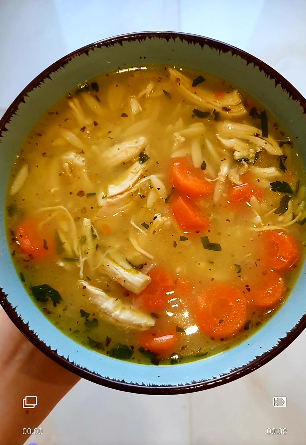 zupa z kurczakiem i makaronem orzo