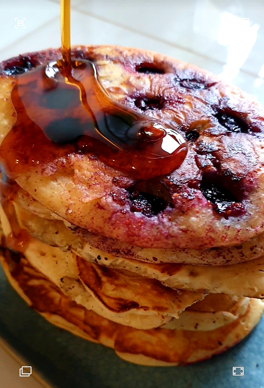 przepis na pancakes z borówkami