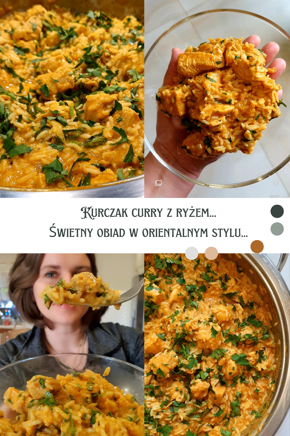 kurczak curry z ryżem