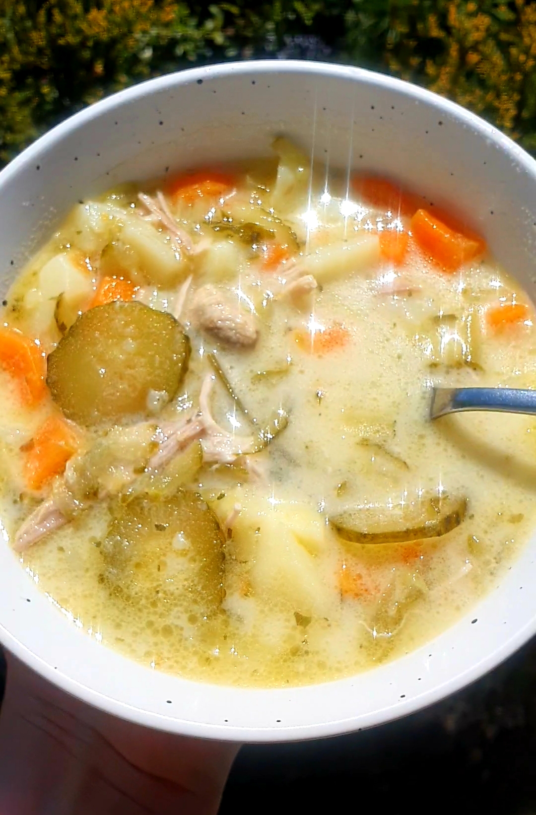 zupa ogórkowa na żeberkach