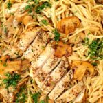 creamy chicken mushroom pasta