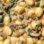 creamy spinach mushroom gnocchi