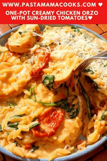 Creamy-chicken-orzo-with-sun-dried-tomatoes
