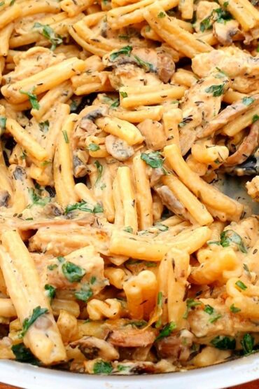 creamy chicken mushroom pasta