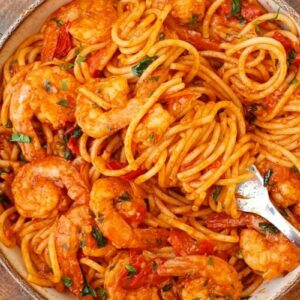 Shrimp Pasta in Tomato Sauce
