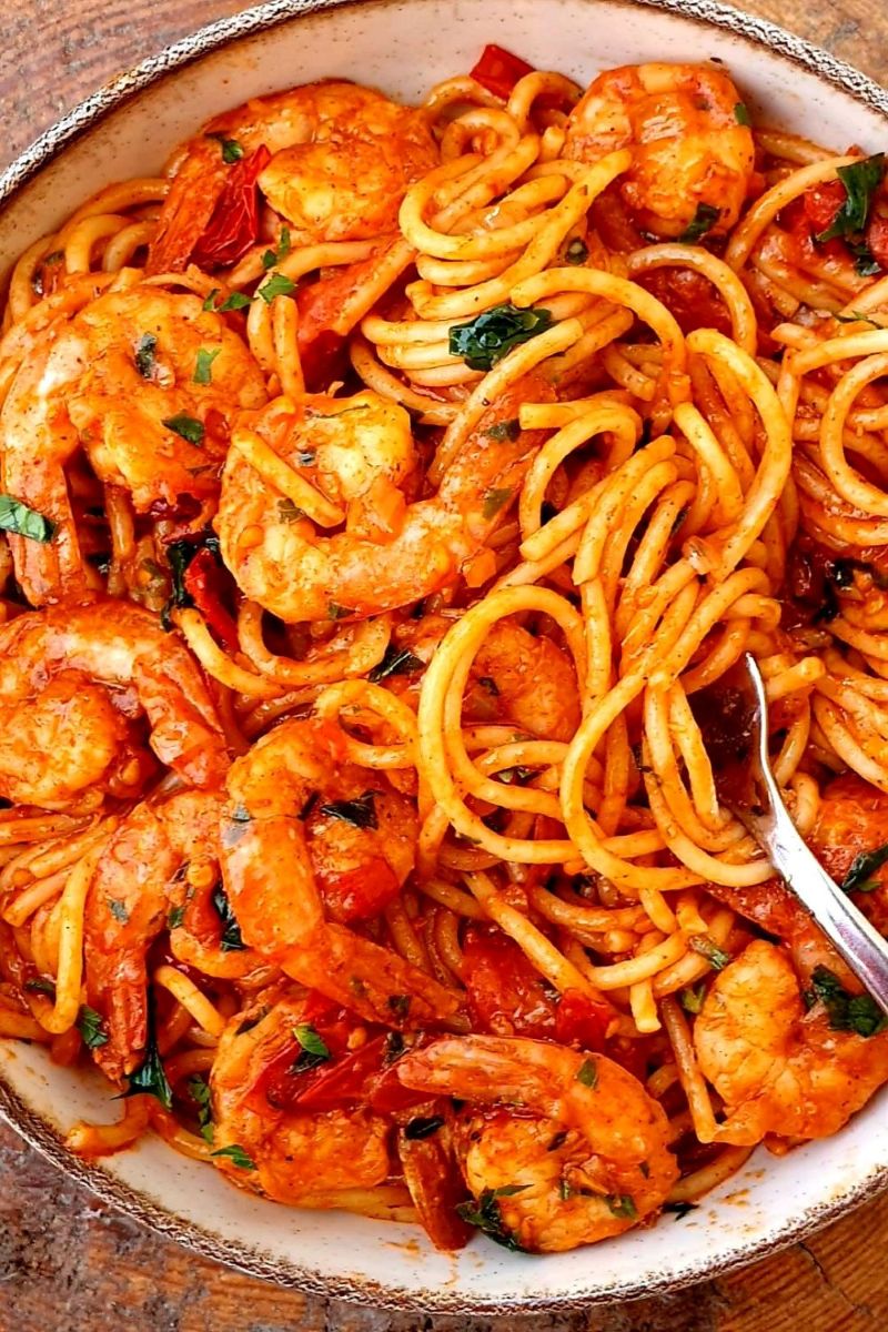 shrimp tomato pasta